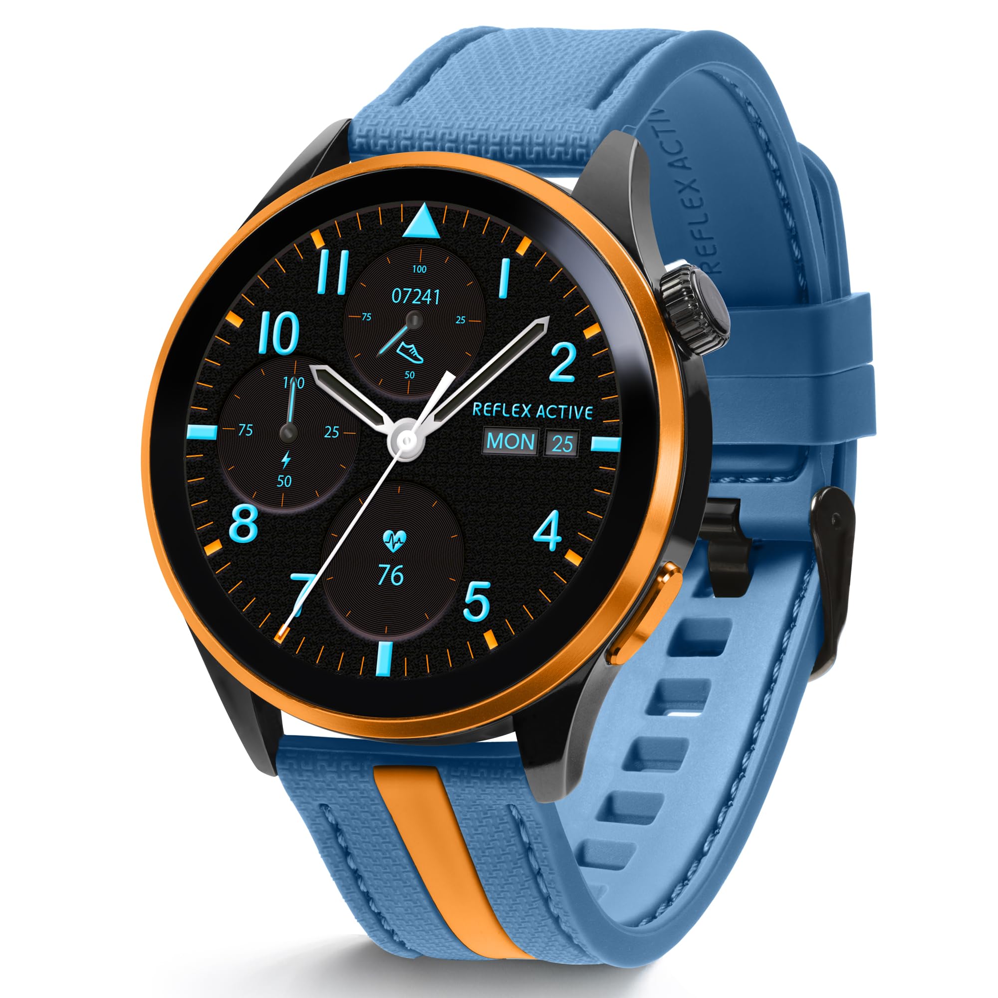 Series 54 AMOLED GPS Blue and Orange Smart Calling Watch