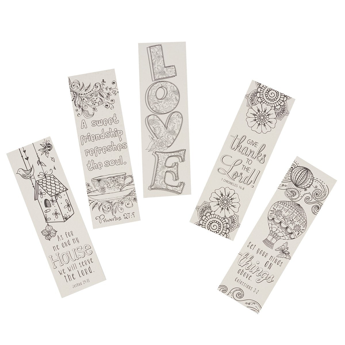 Creative Expressions of Faith Collection #3: Bookmarks to Color and Share - 5 Pack