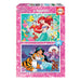 Educa - Puzzel met 48 delen voor kinderen vanaf 4 jaar, Arielle en Jasmijn, puzzel met 2 x 48 stukjes voor kinderen vanaf 4, Arielle de zeemeermin, Aladdin (18213)