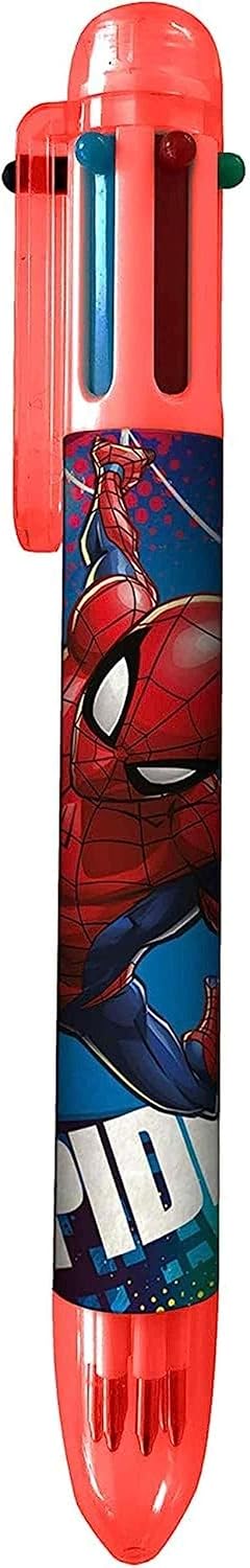 Spiderman Colouring Pen for Boys| 6 Color Gift Pens for Kids| Gel Pen Party Supplies, Prizes for Kids| Party Favors for Kids Birthday 3+Years