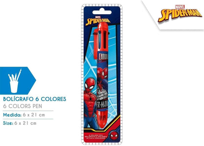 Spiderman Colouring Pen for Boys| 6 Color Gift Pens for Kids| Gel Pen Party Supplies, Prizes for Kids| Party Favors for Kids Birthday 3+Years