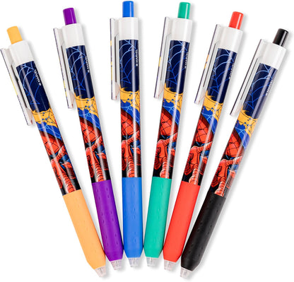 Disney Spiderman Kids Cartoon Colouring Assorted Marker Pens 6pcs Back to School Student Stationery