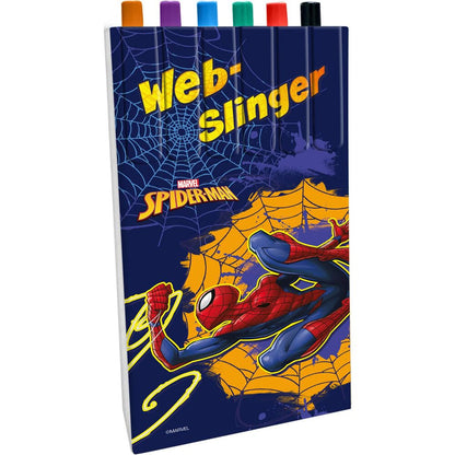 Disney Spiderman Kids Cartoon Colouring Assorted Marker Pens 6pcs Back to School Student Stationery
