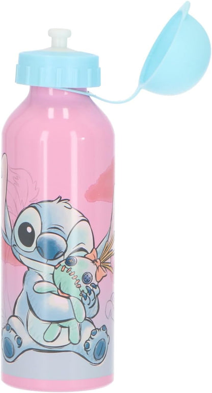 Kids Childrens Stitch Lunch Box Set – Sandwich Box & Aluminium Water Bottle 500ml - School Travel Lunch Food Set, Gift Set, BPA Free