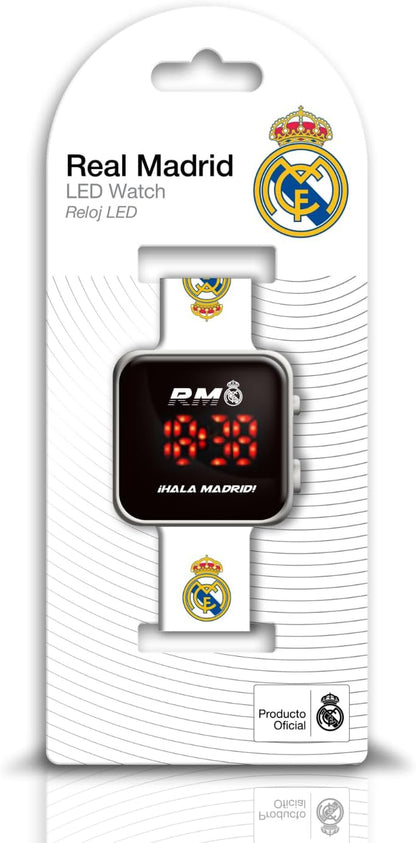 OFFICIAL REAL MADRID FC PRINTED STRAP LED WATCH