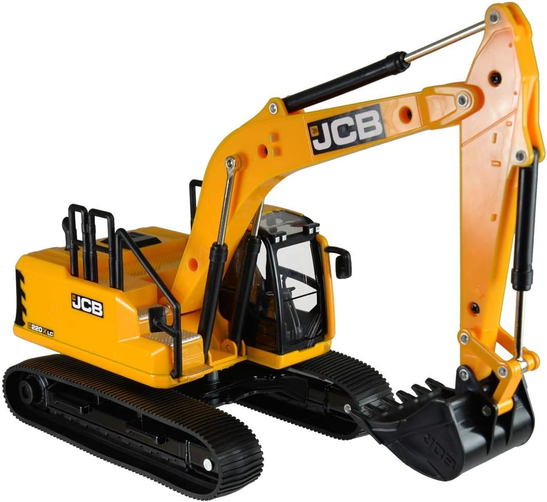 Britains JCB Farm Tomy Toys - Excavator - 1:32 220X - Collectable Tractor Toy - 1:32 Scale Farm Toys - Suitable For Collectors And Kids - 3 Year Plus, 43211