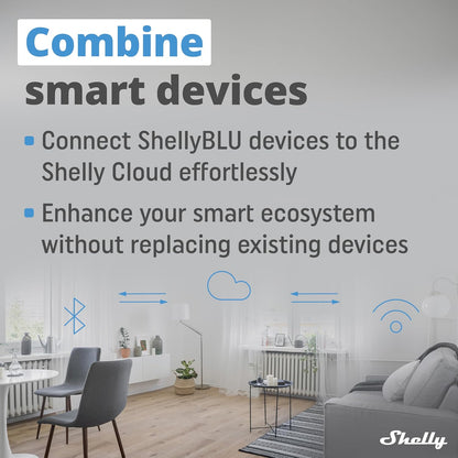 Shelly BLU Gateway | Bluetooth-WLAN-Gateway in einem USB-A-Dongle | Hausautomation | Kompatibel mit Alexa & Google Home | iOS Android App | Kabellos