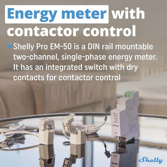 Shelly Relais Pro EM 50A WLAN LAN Stromz?¤hler I