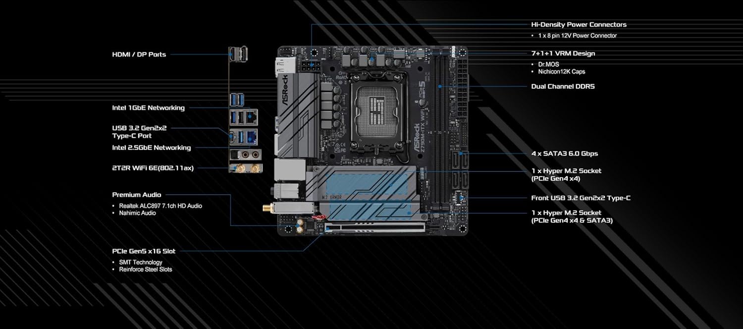 ASRock MB ASROCK | Z790M-ITX WiFi Motherboard