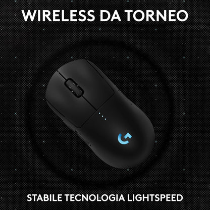Logitech G PRO 2 LIGHTSPEED Wireless Gaming Mouse, Right- or Left-Handed Mouse with up to 4 Customisable and Switchable Magnetic Side Buttons, 44K DPI Sensor, USB-C Charging, for PC/Mac - Black