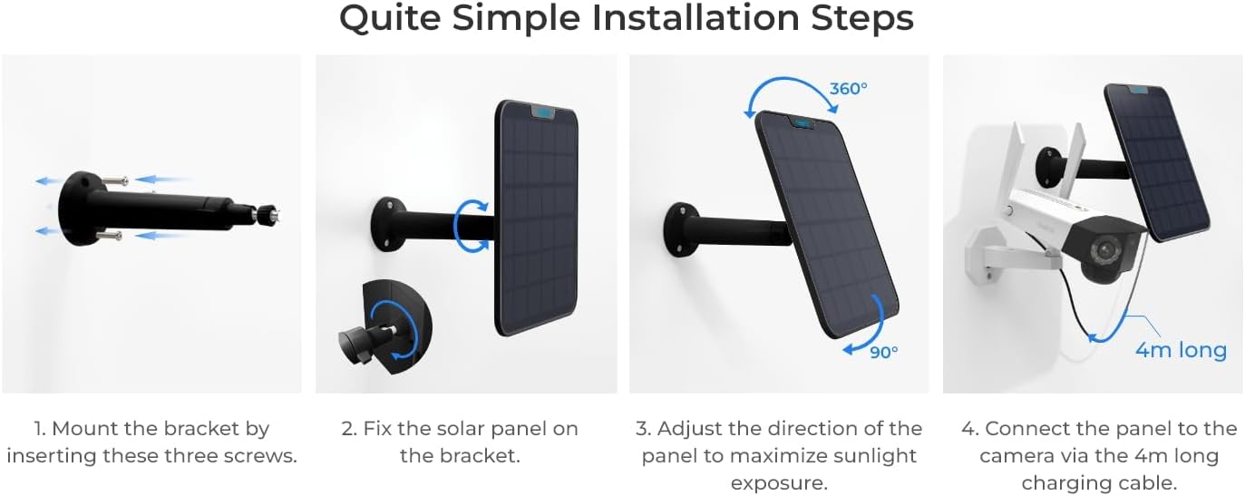 Reolink Solar Panel 2 Schwarz (5,8W
