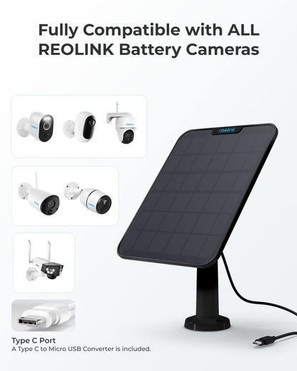 Reolink Solar Panel 2 Schwarz (5,8W