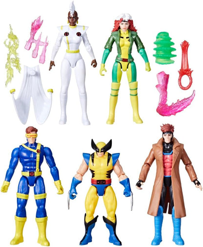 Marvel X-Men '97 Action Figure 5-Pack, Storm, Rogue, Cyclops, Wolverine, Gambit, Ages 4+
