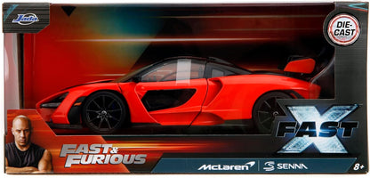Fast & Furious JADA Toys MCLAREN SENNA 1:24 die-cast model car, toys for kids and adults, collect and play vehicle