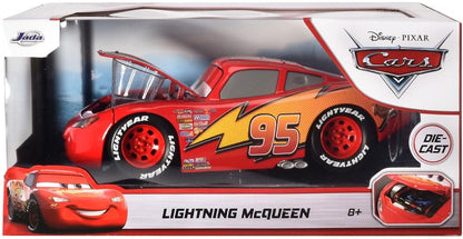 Jada - Lightning McQueen, 1:24 Scale, Metal, Rubber Tires, Doors, Hood and Trunk Open, Collectionism (253084000