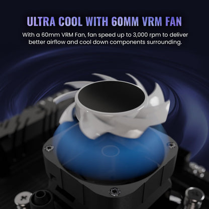 ENERMAX LIQMAXFLO SR 360mm A-RGB AIO CPU Liquid Cooler- High-Performance Pump up to 3000RPM, 60mm VRM Fan, Pressure-Optimized Silent 120mm FDB PWM Fan, Intel LGA1700/AMD AM5 Ready