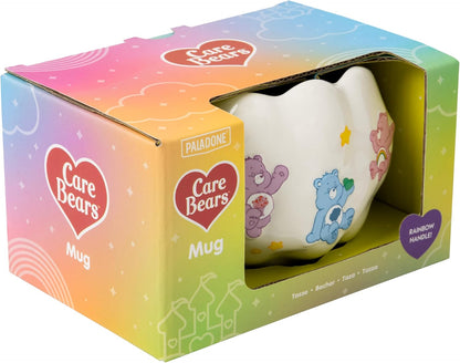 Care Bears Paladone Cloud Shaped Mug with Rainbow Handle - Officially Licensed 450ml Ceramic Coffee Cup for Hot Drinks, Tea, Hot Chocolate - Cute Collectible for Retro Pop Culture Fans