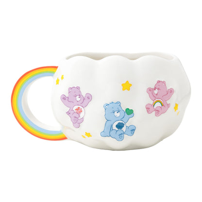 Care Bears Paladone Cloud Shaped Mug with Rainbow Handle - Officially Licensed 450ml Ceramic Coffee Cup for Hot Drinks, Tea, Hot Chocolate - Cute Collectible for Retro Pop Culture Fans