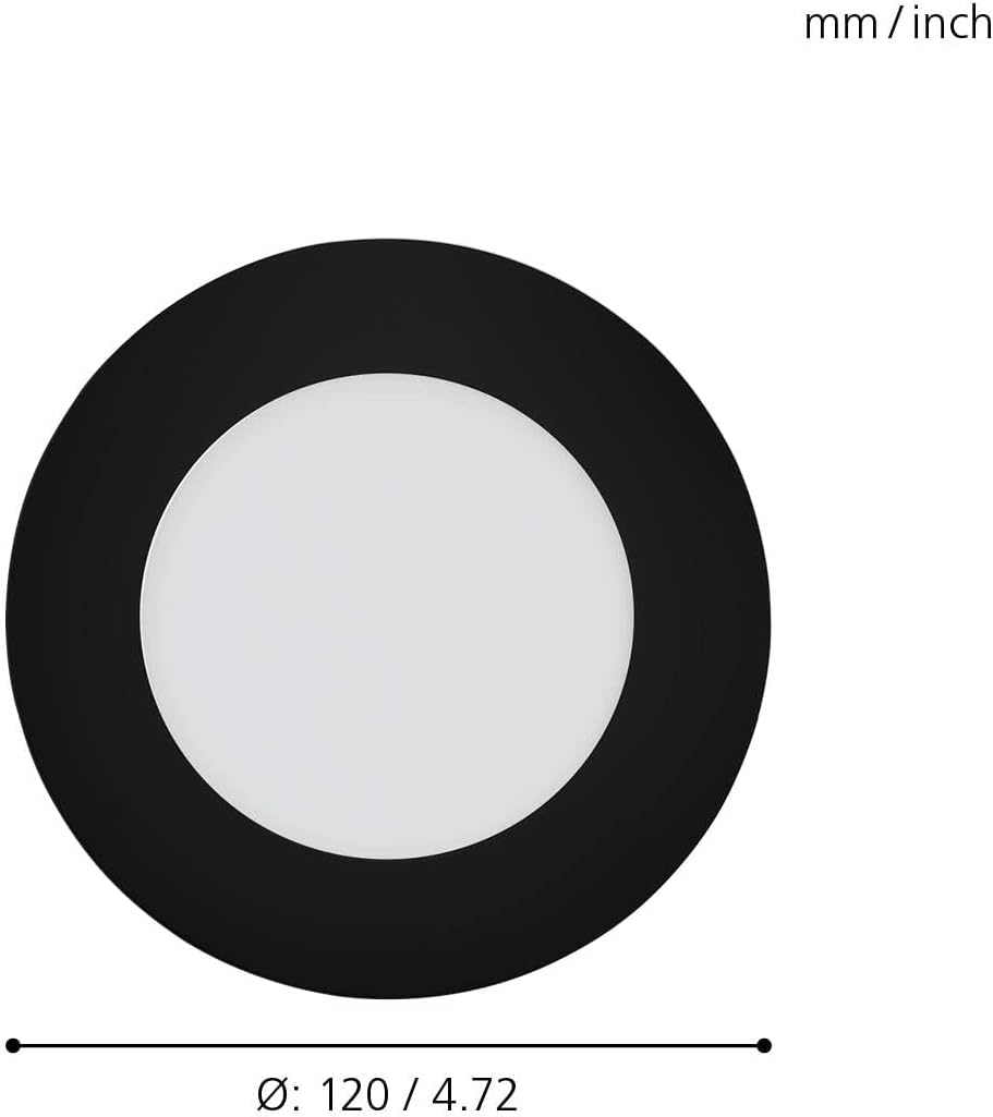 Eglo Fueva-Z Smart Recessed Light ?12Cm v Tunable White v Zigbee & Bluetooth v Black