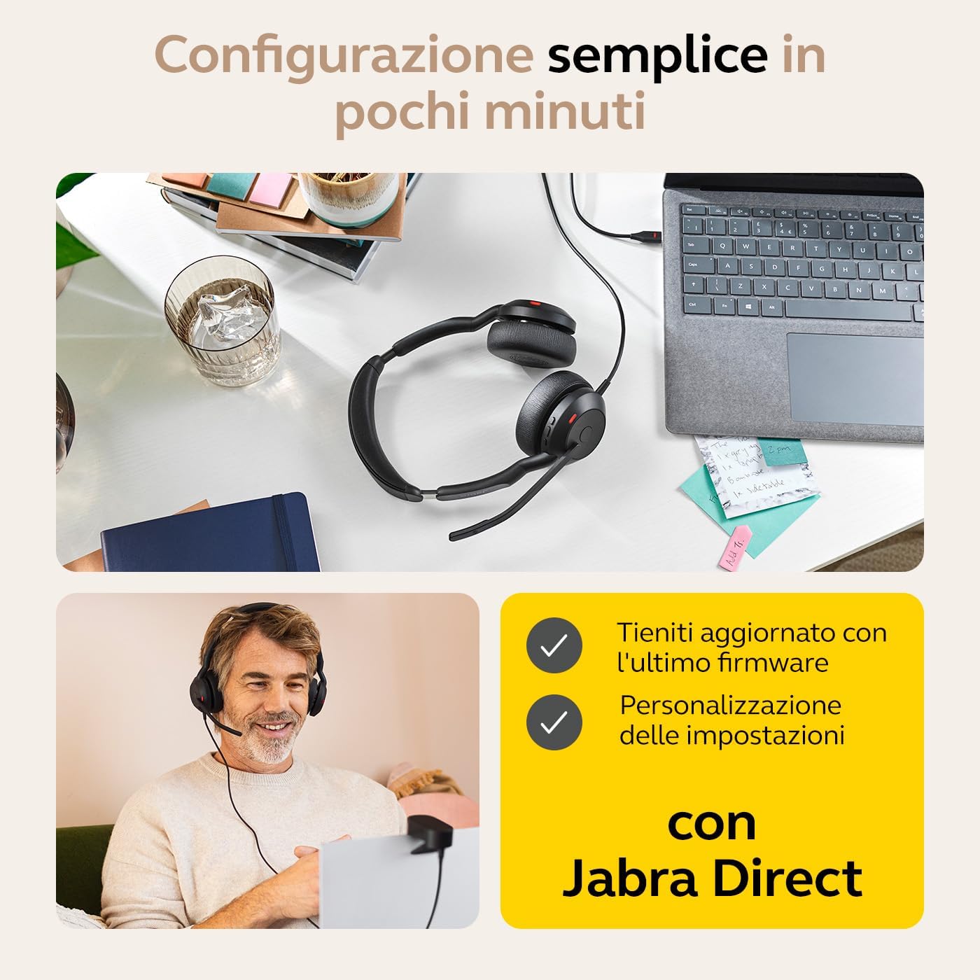 Jabra Evolve2 50 USB C-A UC Stereo