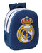 Safta Real Madrid 3D School Backpack, with 3D Design, Adaptable to Cart, Ideal for Children of Different Ages, Comfortable and Versatile, Quality and Resistance, 27 x 10 x 33 cm, Black/White, M