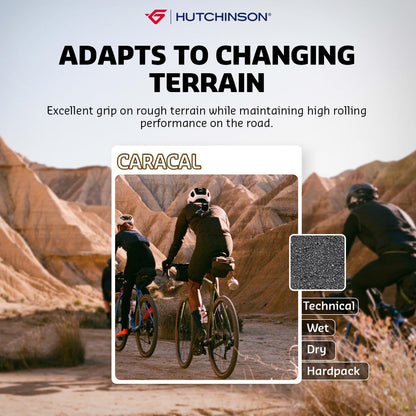 Hutchinson – Caracal Allroad – Dry Terrain Gravel Tyre – Folding Bead – Tubeless Ready