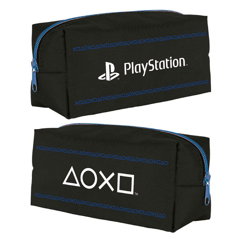PlayStation Zip Up Pencil Case (Pinstripe Dark Design) - Official Merchandise