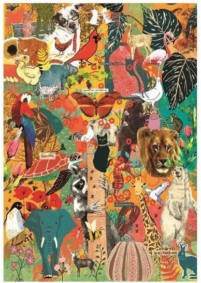 Clementoni - Puzzle Adulto 1000 Piezas More Is More Clementoni - Puzzle Adulto Animal&Botanics Compact Box, 37073