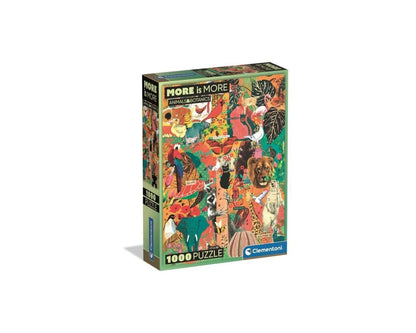 Clementoni - Puzzle Adulto 1000 Piezas More Is More Clementoni - Puzzle Adulto Animal&Botanics Compact Box, 37073