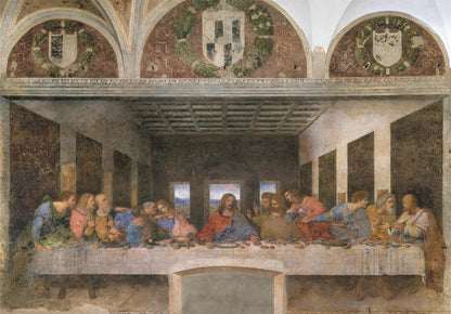 Clementoni - Puzzle 1000 Teile Kunst für Erwachsene und Jungen, Museum Collection, Thema Abendessen von Leonardo Da Vinci, Kompaktbox mit Poster, Geschenkidee Made in Italy, 70 x 50 cm, 39965