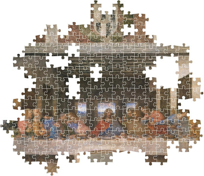 Clementoni - Puzzle 1000 Teile Kunst für Erwachsene und Jungen, Museum Collection, Thema Abendessen von Leonardo Da Vinci, Kompaktbox mit Poster, Geschenkidee Made in Italy, 70 x 50 cm, 39965