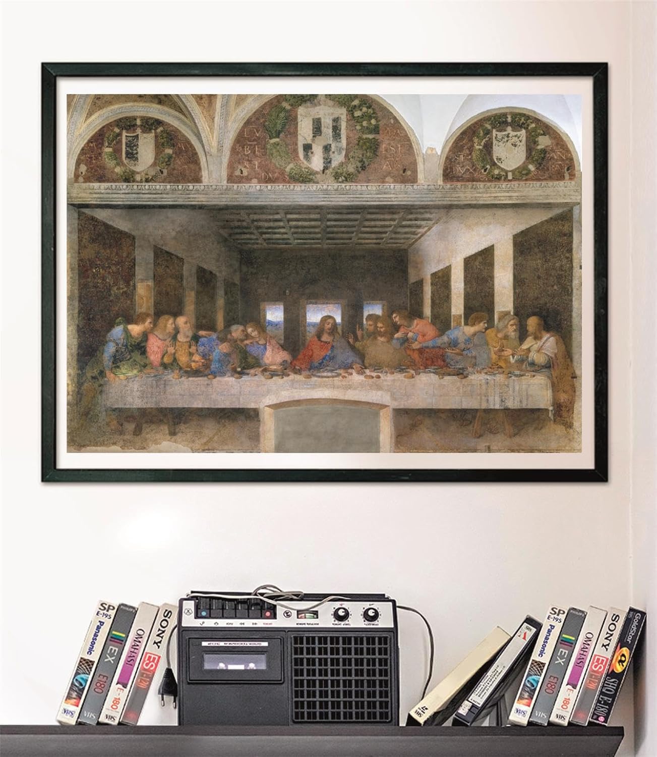 Clementoni - Puzzle 1000 Teile Kunst für Erwachsene und Jungen, Museum Collection, Thema Abendessen von Leonardo Da Vinci, Kompaktbox mit Poster, Geschenkidee Made in Italy, 70 x 50 cm, 39965