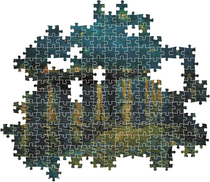 Clementoni - Van Gogh Puzzle 1000 Teile Kunst, für Erwachsene und Jungen, Museum Collection, Thema Sternennacht auf der Rhône, mit Poster, Kompaktbox, Geschenkidee Made in Italy, 70 x 50 cm, 37095