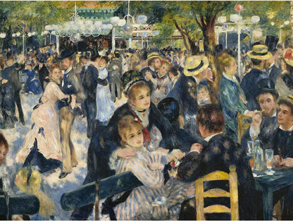 Clementoni - Puzzle mit 1000 Teilen Kunst für Erwachsene und Jungen, Museum Collection, Thema Bal au Moulin de la Galette von Renoir, Geschenkidee für Damen und Herren, Made in Italy, 70 x 50 cm