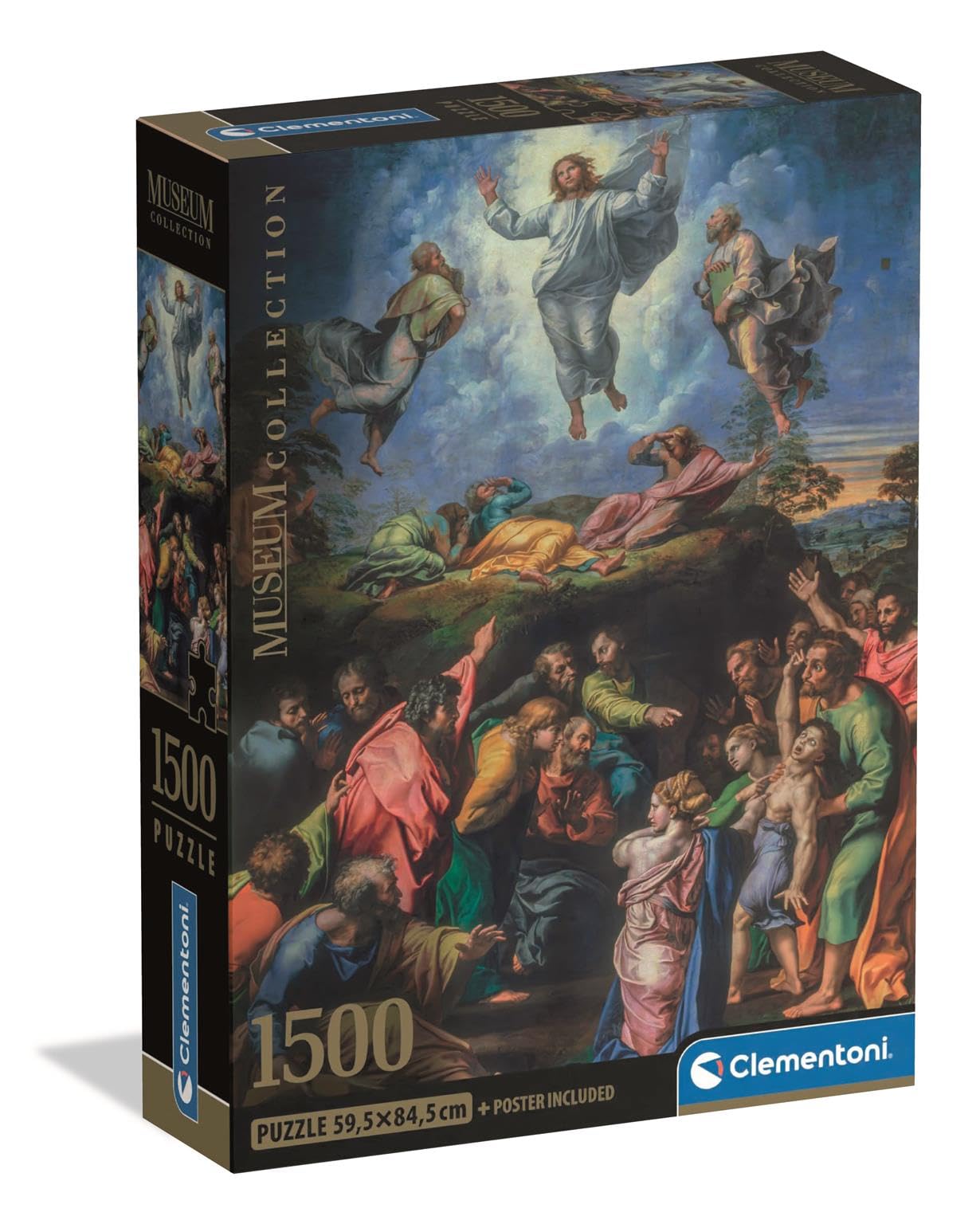 Clementoni - Puzzle mit 1500 Teilen Kunst, für Erwachsene und Jungen, Museum Collection, Thema Verklärung von Raffello, mit Poster, Kompaktbox, Geschenkidee Made in Italy, 59,5 x 84,5 cm, 31739