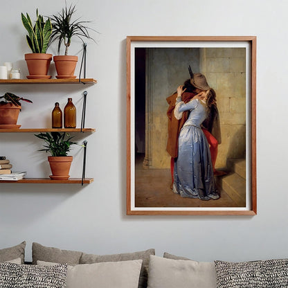 Clementoni - Puzzle 1000 Teile Kunst für Erwachsene und Jungen, Museum Collection, Thema Kuss von Hayez, Geschenkidee für Damen und Herren, Made in Italy, 70 x 50 cm, 39994
