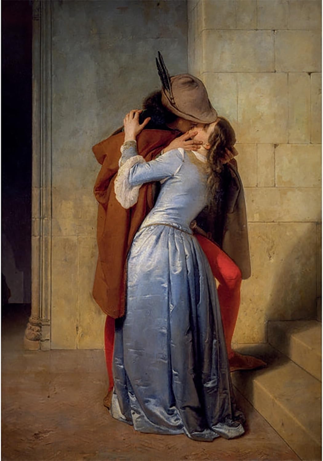 Clementoni - Puzzle 1000 Teile Kunst für Erwachsene und Jungen, Museum Collection, Thema Kuss von Hayez, Geschenkidee für Damen und Herren, Made in Italy, 70 x 50 cm, 39994