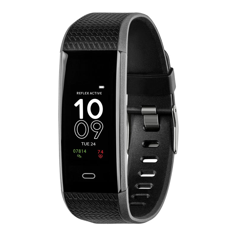 Reflex Active Series 35 Black Silicone Strap Smart Activity Tracker