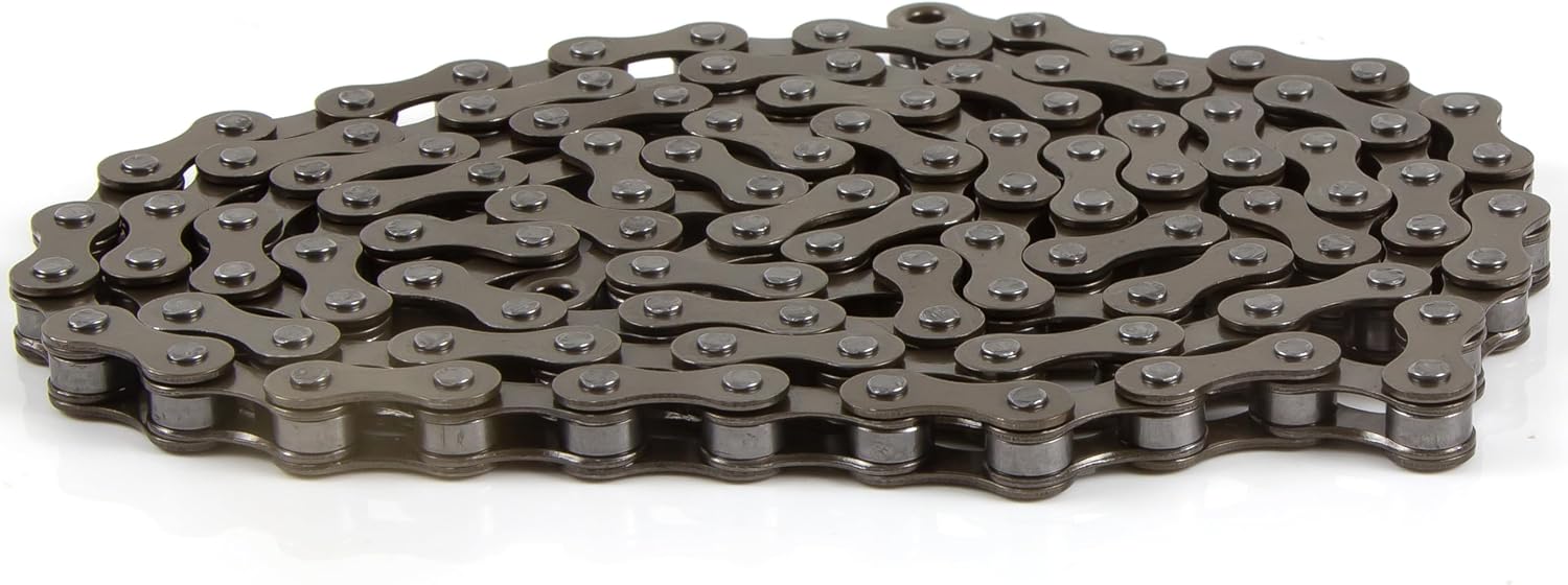 Clarks C410 Bmx/Freestyle/Fixie/Track Single Speed Chain 1/2-inch x 1/8-inch x 112 Links, Spring Clip Inc, Silver