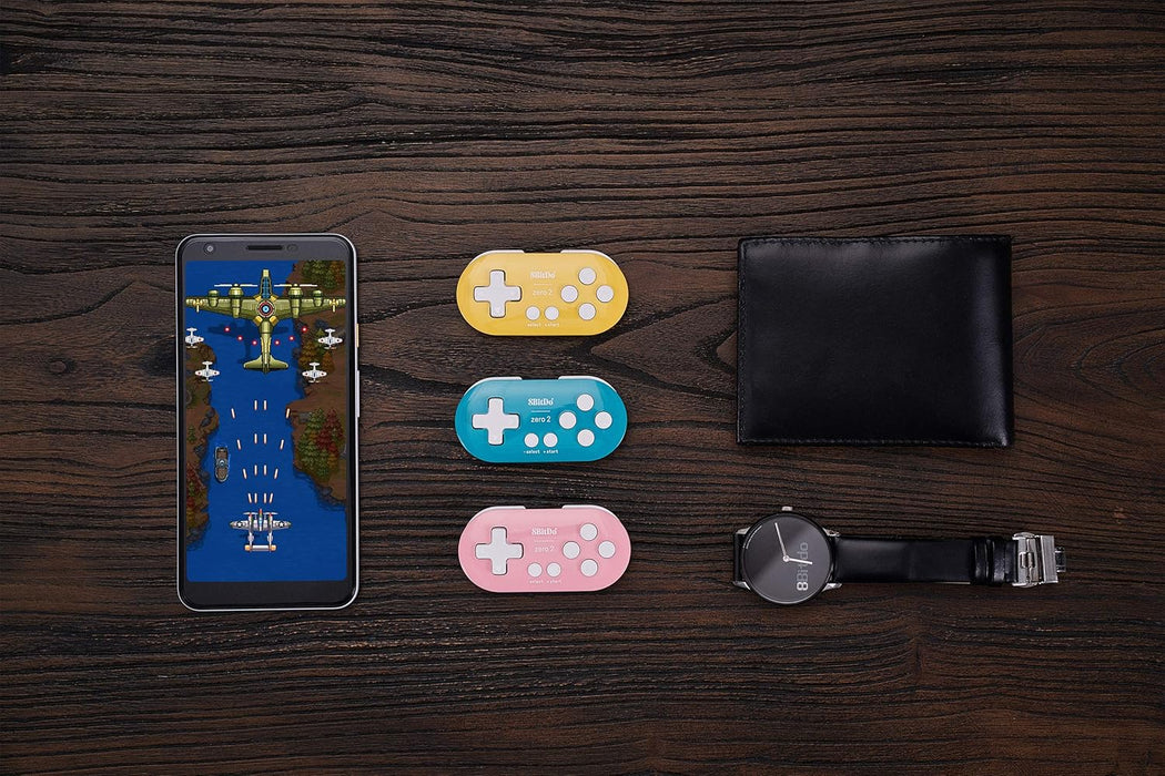 8Bitdo Zero 2 Bluetooth Gamepad Keychain Sized Mini Controller for Switch, Windows, Android, macOS & Raspberry Pi(Turquoise Edition