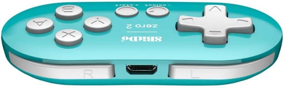 8Bitdo Zero 2 Bluetooth Gamepad Keychain Sized Mini Controller for Switch, Windows, Android, macOS & Raspberry Pi(Turquoise Edition