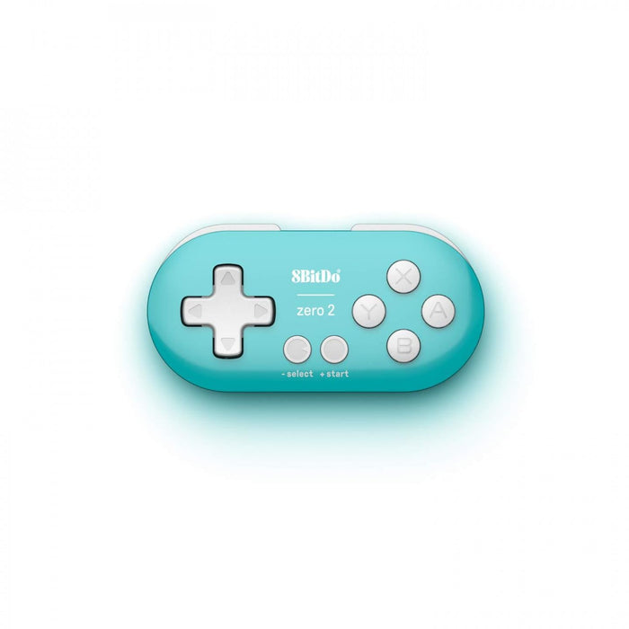 8Bitdo Zero 2 Bluetooth Gamepad Keychain Sized Mini Controller for Switch, Windows, Android, macOS & Raspberry Pi(Turquoise Edition