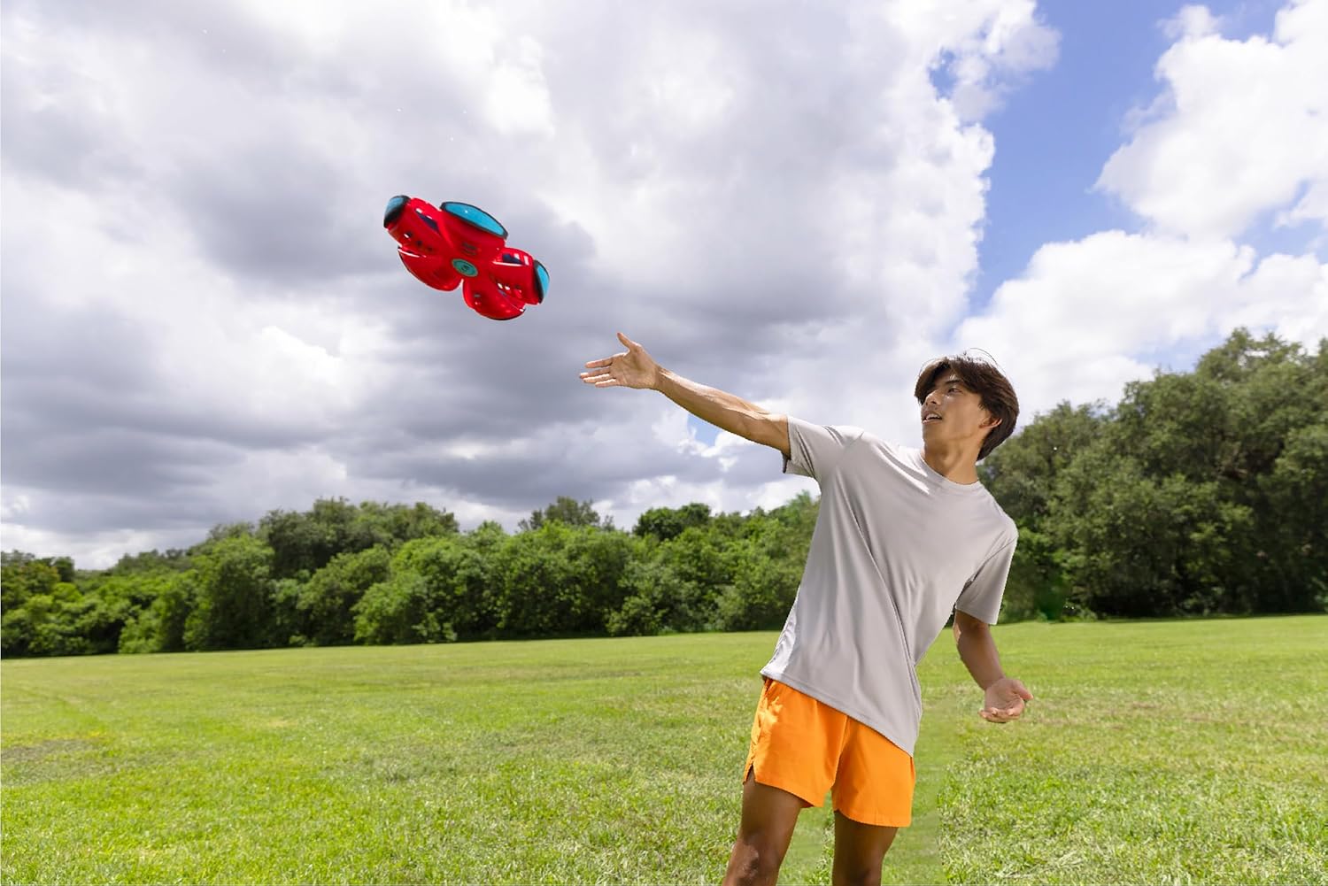 WAHU Phlat Ball Large - Red (23cm) | Throw a Disc... Catch a Ball | Perfect for the Garden or the Beach | Kids Outdoor Toys | Ages 6+