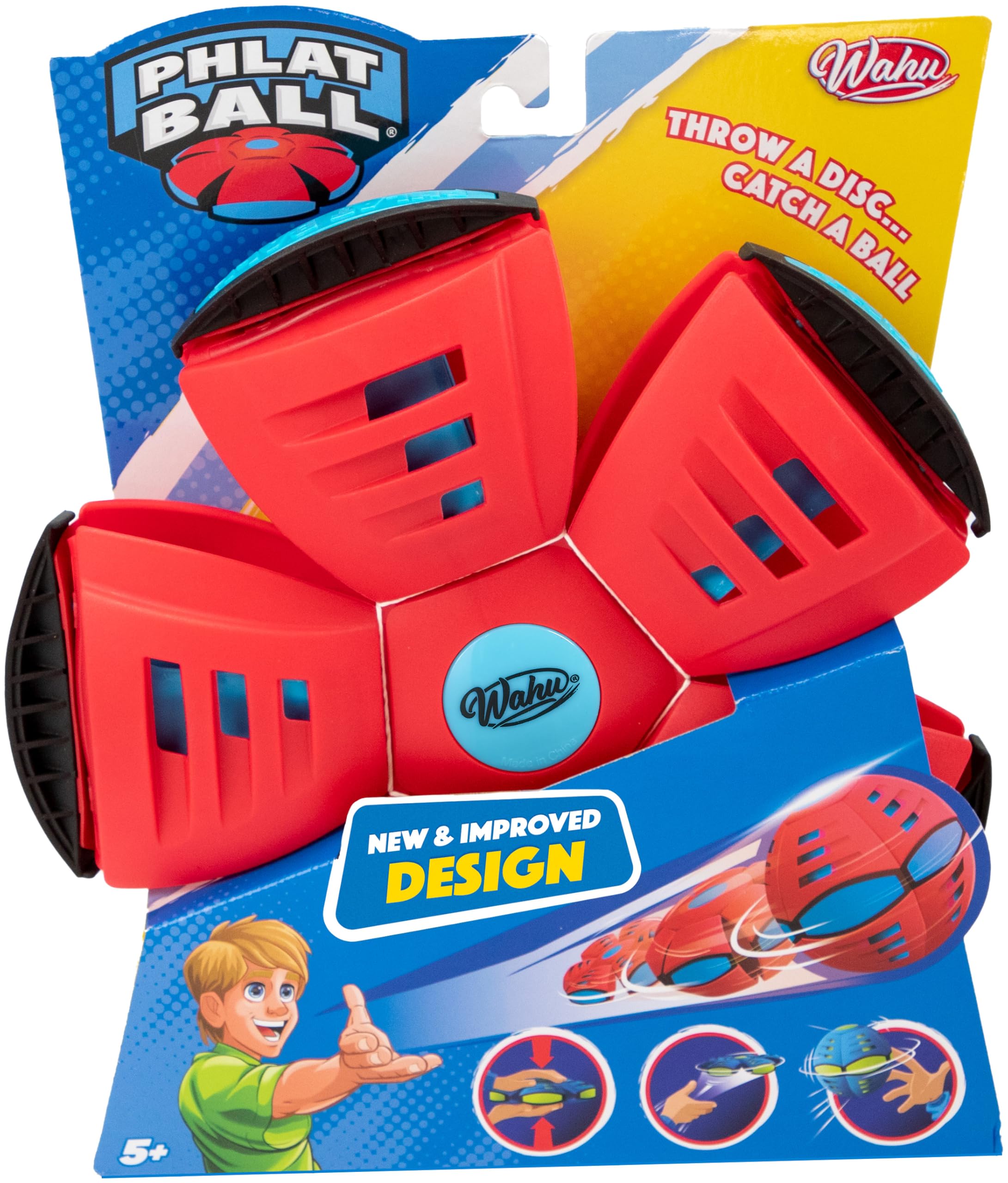 WAHU Phlat Ball Large - Red (23cm) | Throw a Disc... Catch a Ball | Perfect for the Garden or the Beach | Kids Outdoor Toys | Ages 6+