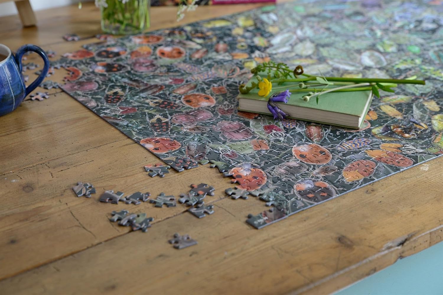 Natural History Museum 1000-Piece Beetle Jigsaw Puzzle: A Colorful Challenge Featuring Rhino Beetles, Ladybirds & More Size 66 x 50 cm