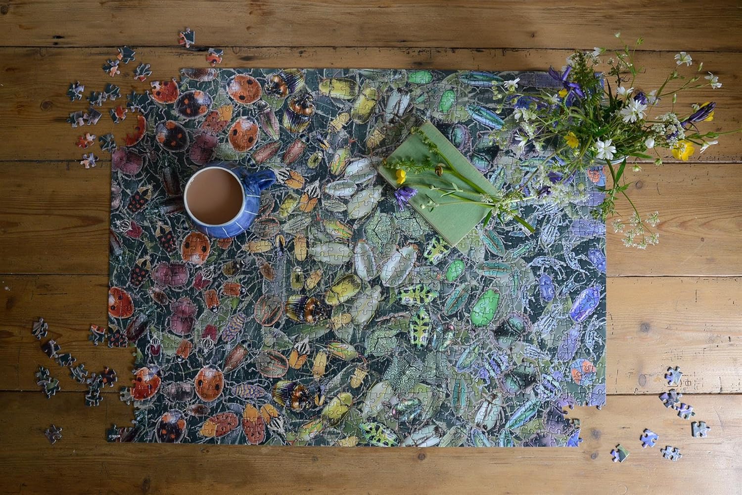 Natural History Museum 1000-Piece Beetle Jigsaw Puzzle: A Colorful Challenge Featuring Rhino Beetles, Ladybirds & More Size 66 x 50 cm