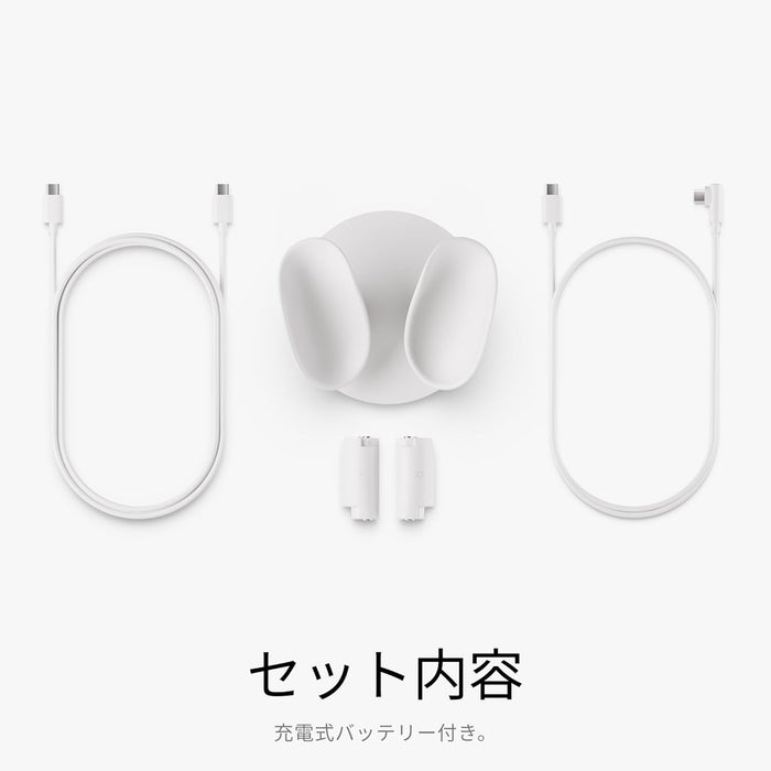 Meta Quest Compact Charging Dock – Works with Meta Quest 3/3S – Extended headset charging cable – Wireless charging for Touch Plus controllers