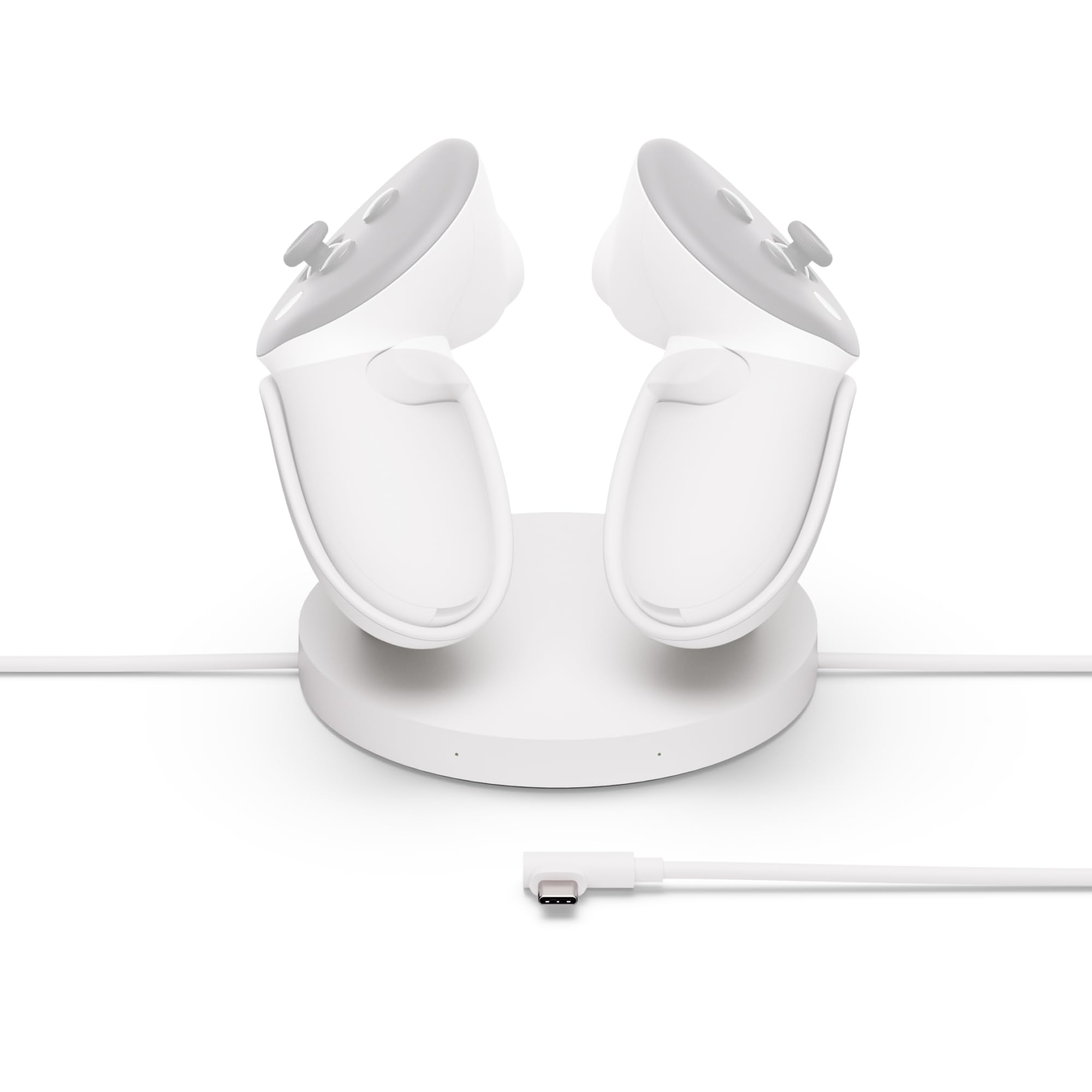 Meta Quest Compact Charging Dock – Works with Meta Quest 3/3S – Extended headset charging cable – Wireless charging for Touch Plus controllers