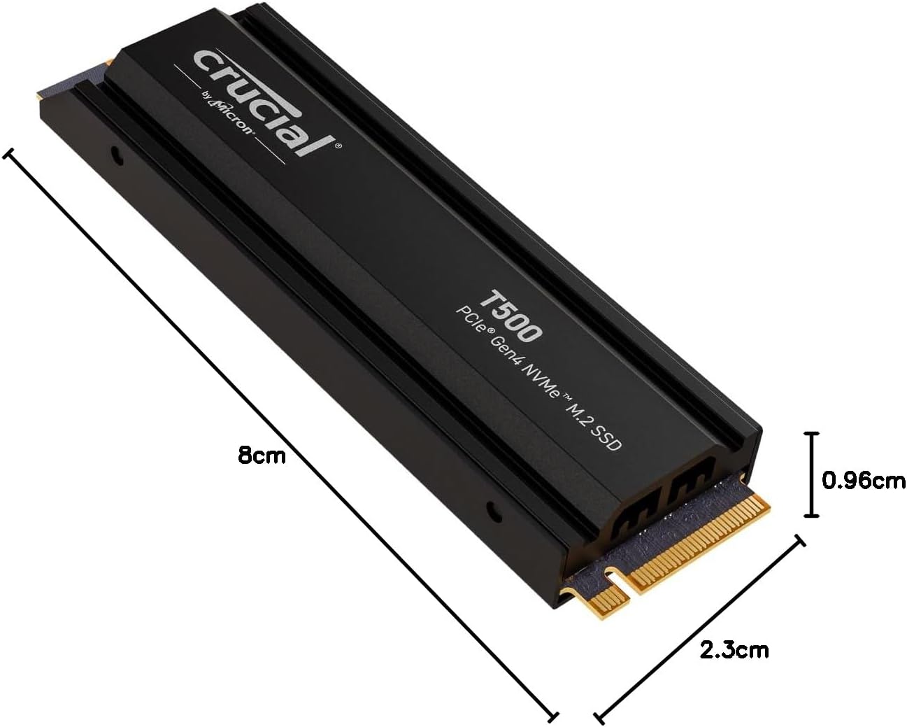 Crucial T500 4TB SSD PCIe Gen4 NVMe M.2 Internal Gaming PS5 SSD with Heatsink, Up to 7000MB/s, Compatible with PlayStation 5, TLC NAND, Laptop & Desktop, Solid State Drive - CT4000T500SSD5