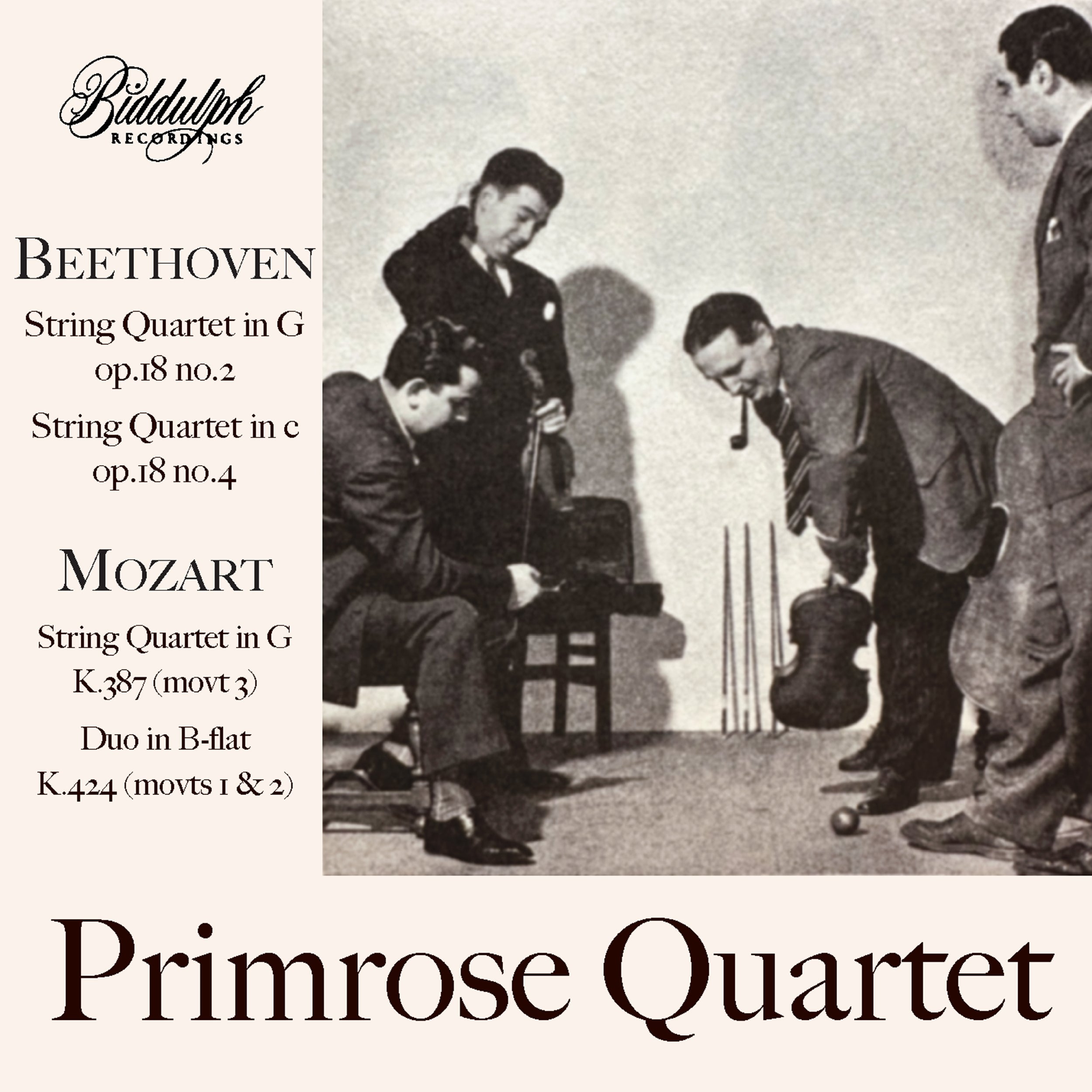 Beethoven: String Quartet in G, Op. 18, No. 2/String Quartet...